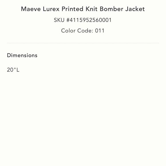 Maeve x Anthropologie Printed Floral Lurex Knit Bomber Jacket - Picture 5 of 8